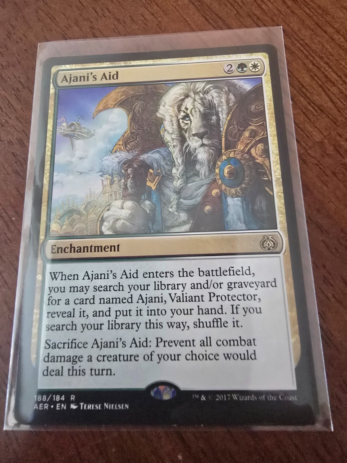 MTG: Ajani's Aid Planeswalker Deck Exclusive Aether Revolt 188/184 NM/EX