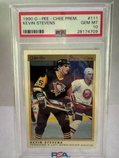 Kevin Stevens 1990 OPC Premier Rookie Card PSA 10 Pittsburgh Penguins Legend. rookie card picture