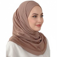 Two Piece Hijab Amira Instant Scarf Women Jersey Muslim Headwear Soft Prayer