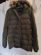 Mountain Warehouse Waterproof And Windproof Green Ladies Coat With Hood Size 16