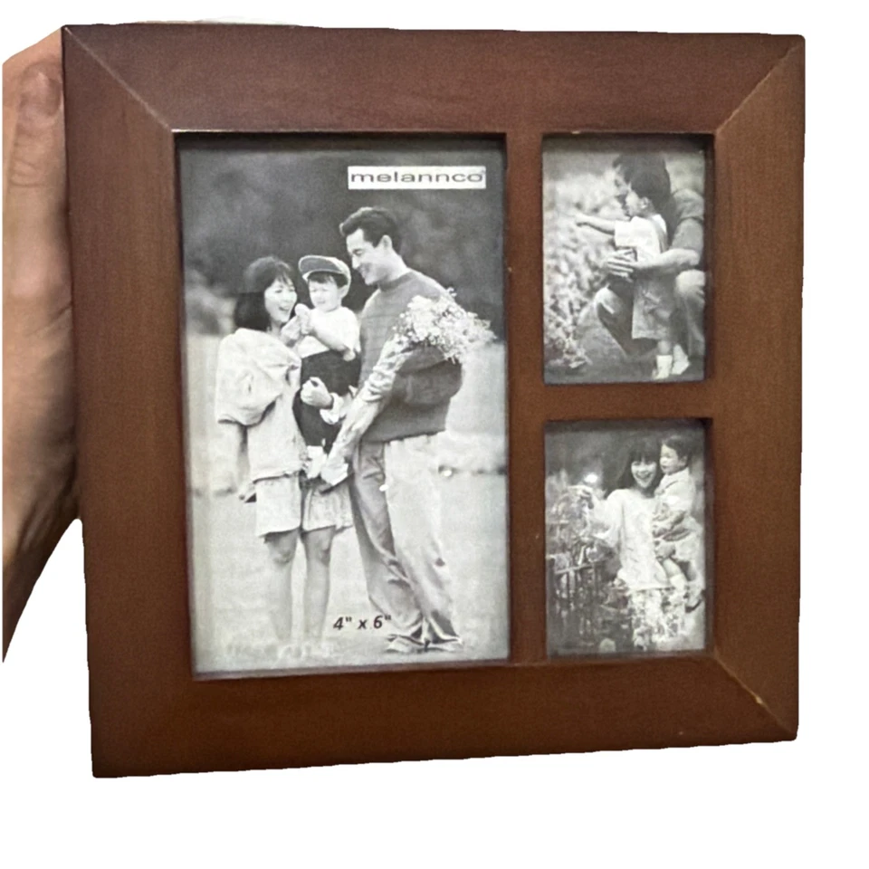 MELANNCO PHOTO HOLDER WOOD BOX Photo Display And Storage Organizer 4X6 PICTURES - Image 2 of 4