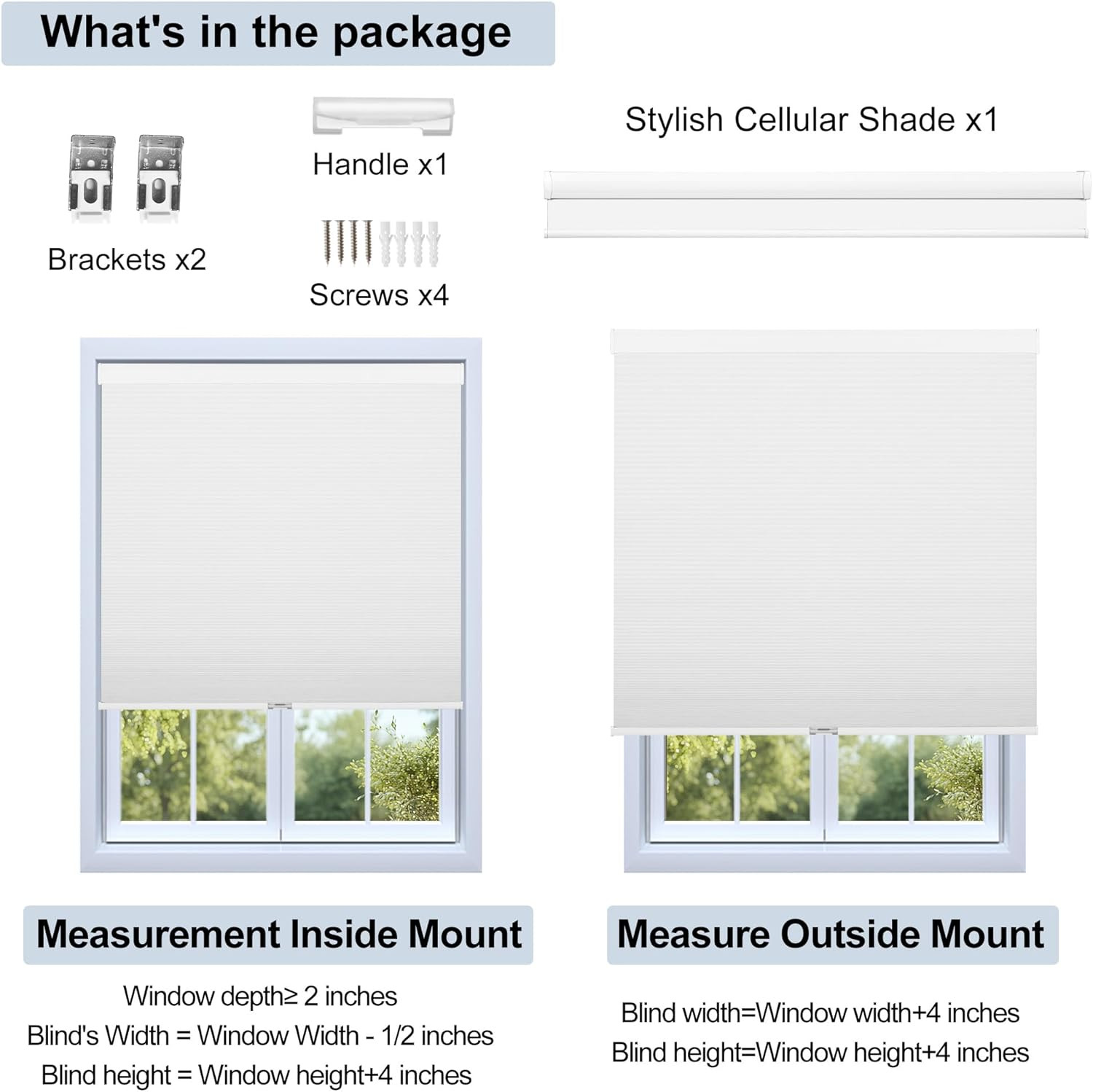 Cellular Shades Cordless, Blackout Cellular Window Blinds, Pull down Blackout Bl