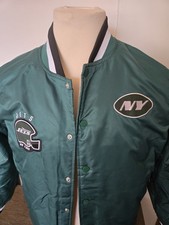 NFL Men's Starter New York Jet Vintage Style Full-snap Green Jacket Medium New