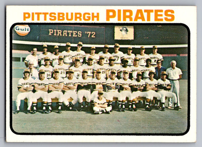 1973 TOPPS #26 PITTSBURGH PIRATES TEAM CARD W/CLEMENTE/MAZEROSKI/STARGELL