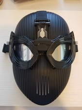 Black spiderman mask with moving eyes By Slidding Lever On The Sides.