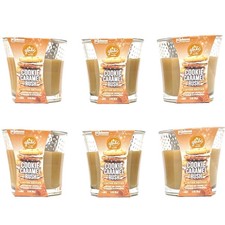 Glade Cookie Caramel Rush Limited Edition Candle Jar Air Freshener 3.4 oz 6PK