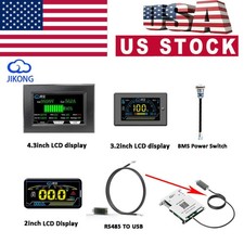 JK BMS LCD Display /BMS Power Switch/ RS485 TO USB Cable/ RS485 Converter lot US