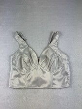 Y2K White Satin Corset Top Bustier Coquette Fairycore Ballet Women Size M