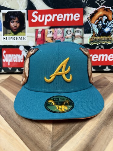 Authentic Jon Stan NYC Fabulous Usher OG Fitted Atlanta Braves 7 1/4 Rare Color