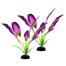 Silk Aquarium Plants for Betta Fish Tank, 2 Pcs Small Silk 8 Inch Purple