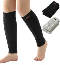 Womens Leg Warmers Ballet Ankle Warmer Cable Knit Winter Calves Cover Knitted