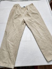 Polo Ralph Lauren Pants Mens 38x32 Beige Khaki Corduroy Andrew Pleated Classic