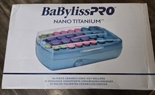 BaBylissPRO Nano Titanium Hot Rollers 30-Piece Ceramic Ionic Blue
