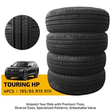 4-pack Touring Hp 19565r15 91v All Season Tires Fits Passenger Cars 7.9mm Tread