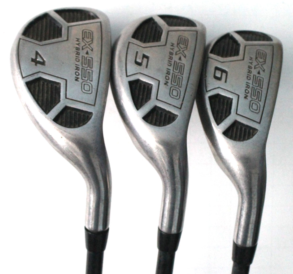 Power Bilt Ex 550 Hybrid Irons # 4,5,6 Graphite A Senior Fle