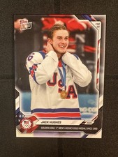 Jack Hughes USA Hockey Gold 2026 Olympics Topps NOW Card 18 SP Image Variation
