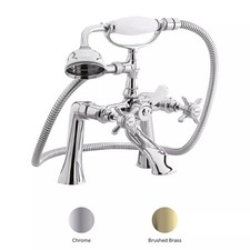 Balterley Traditional Deck Mounted 1/2" Bath Shower Mixer Tap with Shower Kit