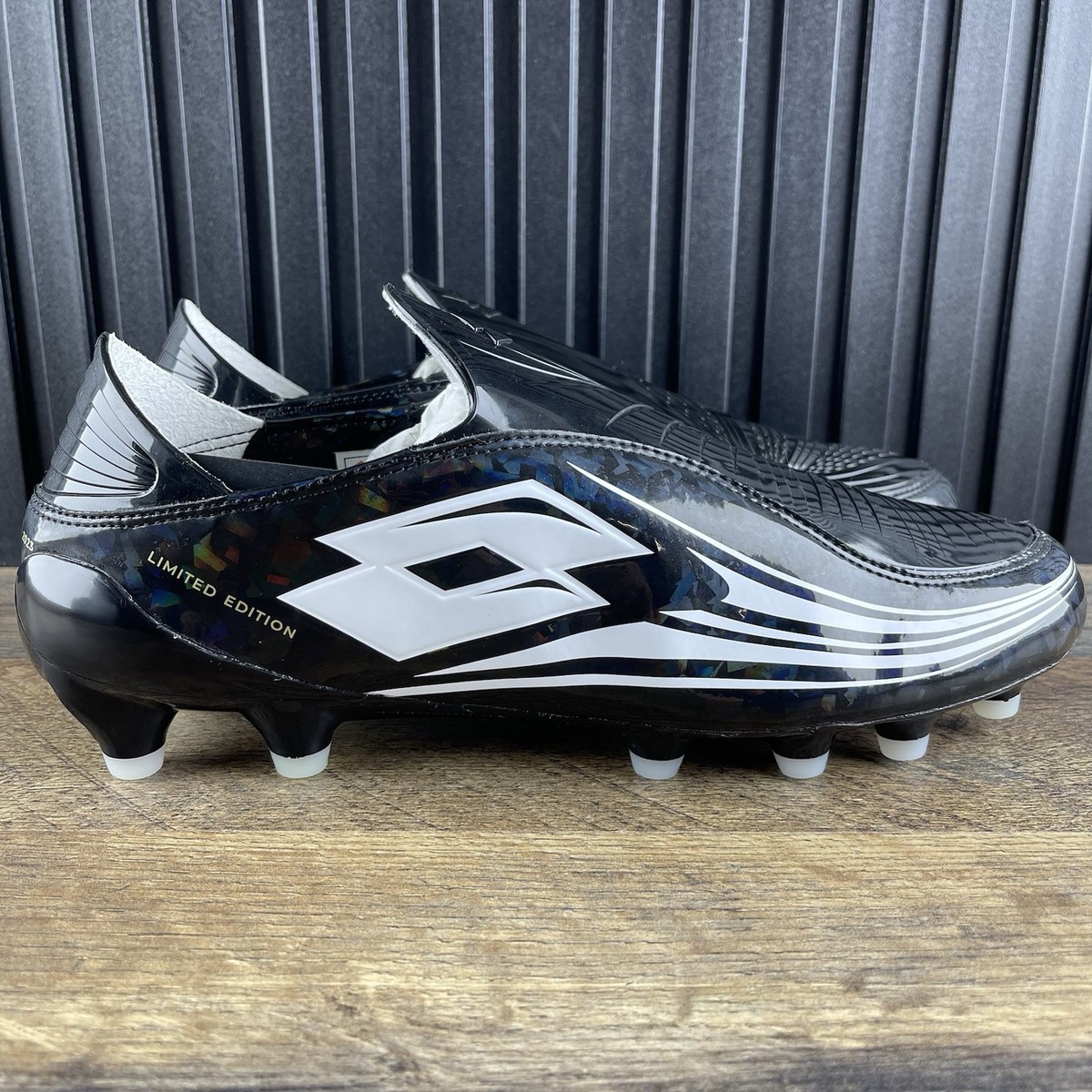 Chaussures De Foot Lotto Zhero Gravity FG-2T - Argent/noir, Pointure UK 9 - Occasion, Collection