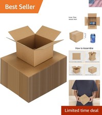 40 Packs 6x6x4 Shipping Boxes, Brown Mailing Boxes