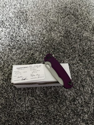 Dead Reckon Knives Ridgeback, Blasted Magnacut, Purple Integral Aluminum Handle