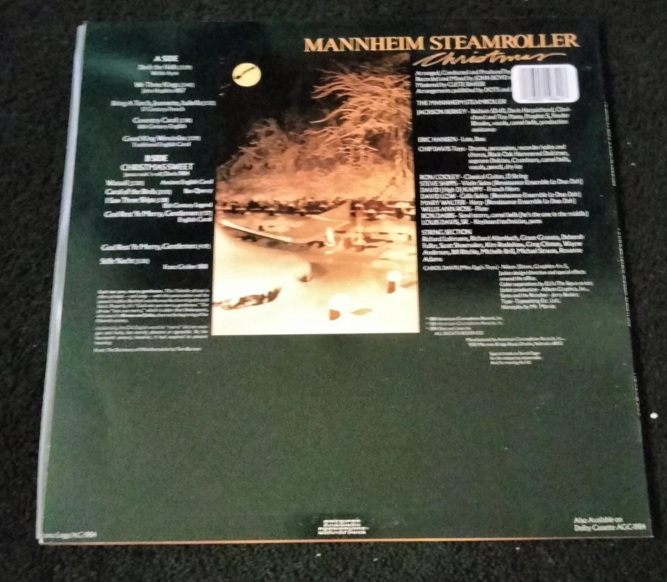 MANNHEIM STEAMROLLER CHRISTMAS 12" VINYL AMERICAN GRAMAPHONE RECORDS AG-1984 - Image 2 of 4