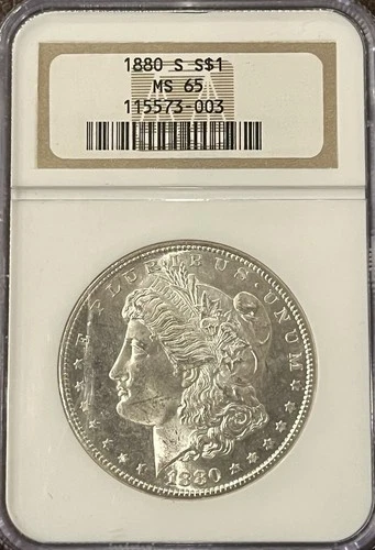 1880-S Morgan Silver Dollar Graded MS65 NGC
