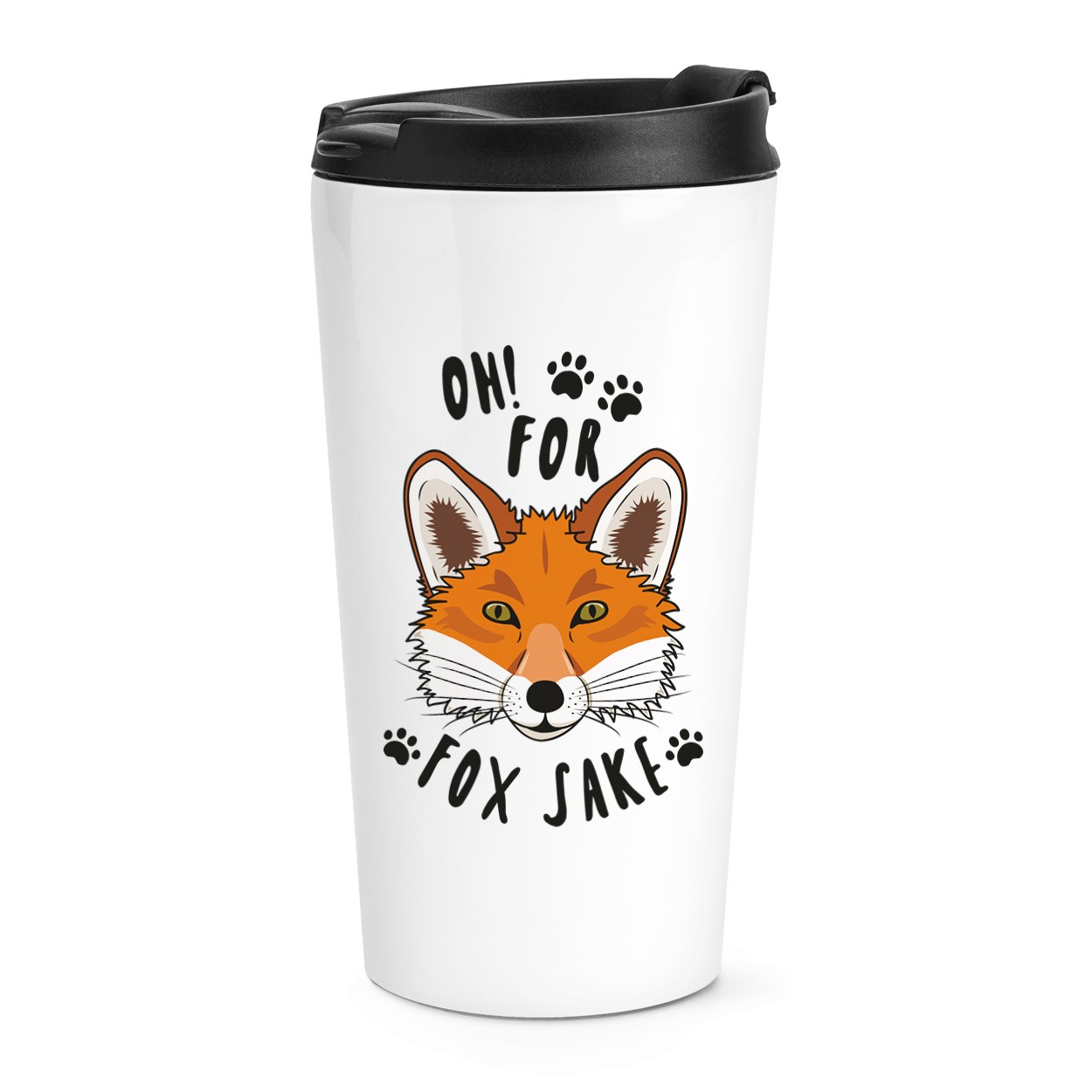 Oh For Fox Sake Travel Mug Cup Funny Sake Joke Animal Thermal Tumbler