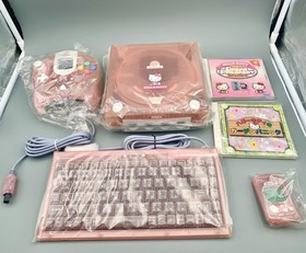 Dreamcast HELLO KITTY PINK HKT-3000 Console set SEGA Retro Game  NEW box damaged