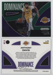 2021-22 Panini Prizm Dominance Green Prizm Anthony Davis #20