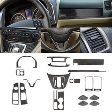 20pcs Carbon Fiber Full Interior Set Kit Cover Trim For Honda Cr-v Crv 2007-2011