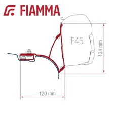 Fiamma Motorhome VW T5 T6 Multivan Deep Black RHD Awning Adapter Kit - 98655H648