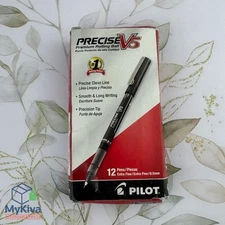 Pilot Precise V5 Roller Ball Stick Pens Black 35334 12 Pack Fine Point Writing