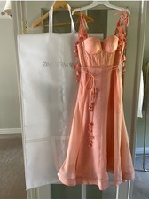 Rrp $1600.00 Zimmermann Natura Midi Corset Cocktail Dress Size 0  Aud 8 Us 4