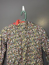 Burton Ski Jacket Kids XS Multicolor DRYRIDE Hooded Snowboard Geometric Print