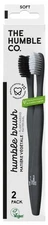 The Humble Co. 2 Soft Vegetable Toothbrushes Black - White