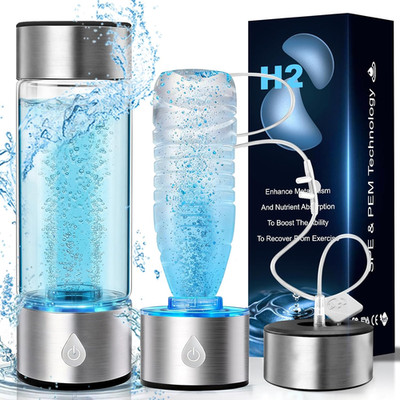 3 in 1 Hydrogen Water Bottle Generator, SPE PEM Tech 4000PPB Hydrogen Rich Water