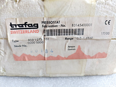 #ad NEW Trafag Pressure Switch 903.1273.901 Range 0.2 1.6 bar IP65 $273.14