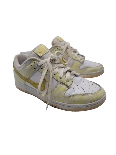 Nike Women's Sz 8.5 Dunk Low OG Leather Yellow Strike Sneakers Shoes
