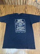 Vintage T Shirt Mens Large White Lightning Jack Daniels