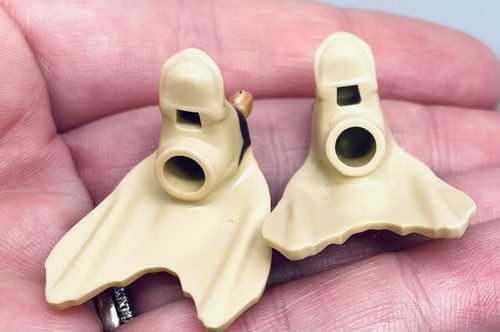 2 LEGO Star Wars Jar Jar Binks's Head Mini Figure Brown Tan Replacement Part - Picture 5 of 6