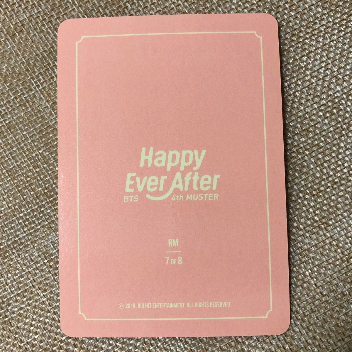 BTS RM 7/8 [ 4th Muster Happy Ever After ] Official Mini