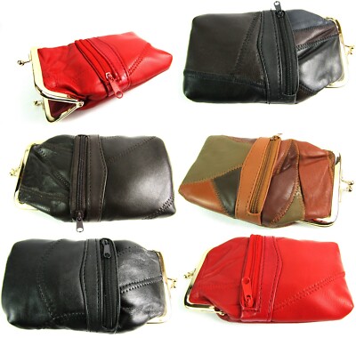 Unisex Echt Super Weich Patchwork Leder Zigarettenetui Etui Clip Top