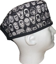 Marvel Black Faces Scrub Hat Chemo Cap