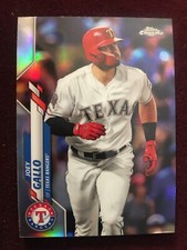 2020 Topps Chrome Base Refractor Rangers Joey Gallo Baseball Card #191