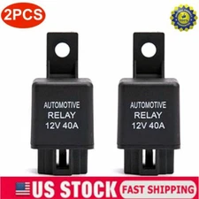 2x 12V DC 40A-4PIN Car Auto Automotive Van Boat Bike SPST Alarm Relay Universal