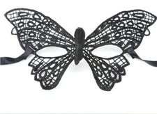 Black Lace Mask Masquerade Eye Face Eyemask Women Party Halloween Costume Mask