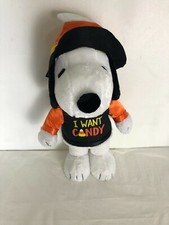 DanDee Peanuts Snoopy "I Want Candy" 22" Halloween Door Greeter Plush NWT