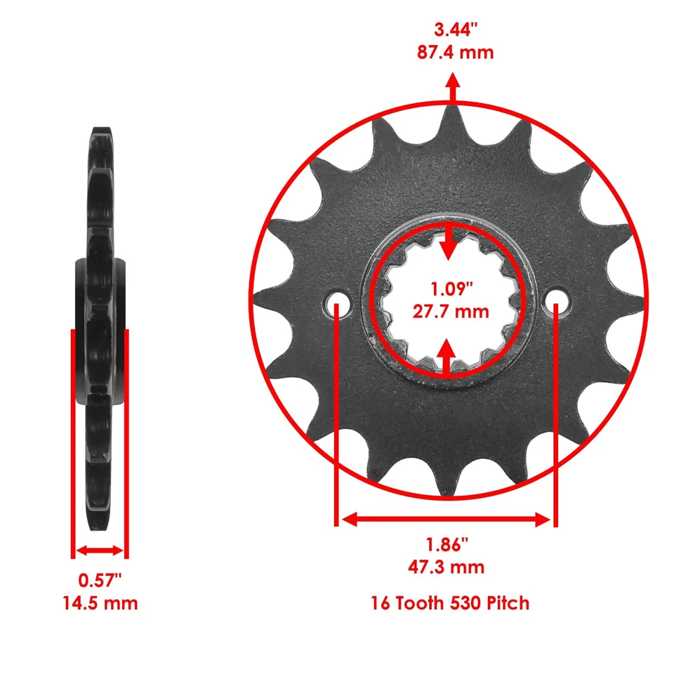 Red Drive Chain And Sprocket Kit for Honda VF700F Interceptor 700 1984 1985 Foto 3 de 4