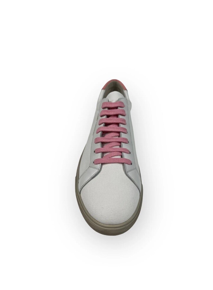 Sneakers basse Andy nuove con etichette Saint Laurent in tela bianca nuove con etichette da uomo US 12 AUTENTICHE