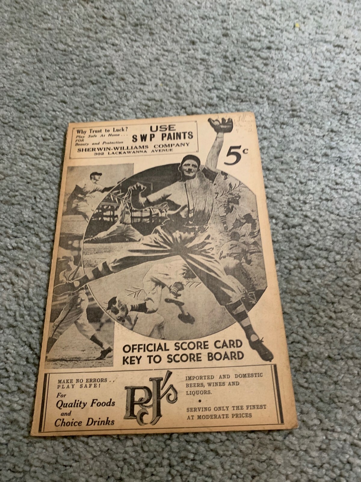 1942 Scranton Miners v Williamsport Grays Baseball Scorecard 9/1 Sam Zoldak  | eBay